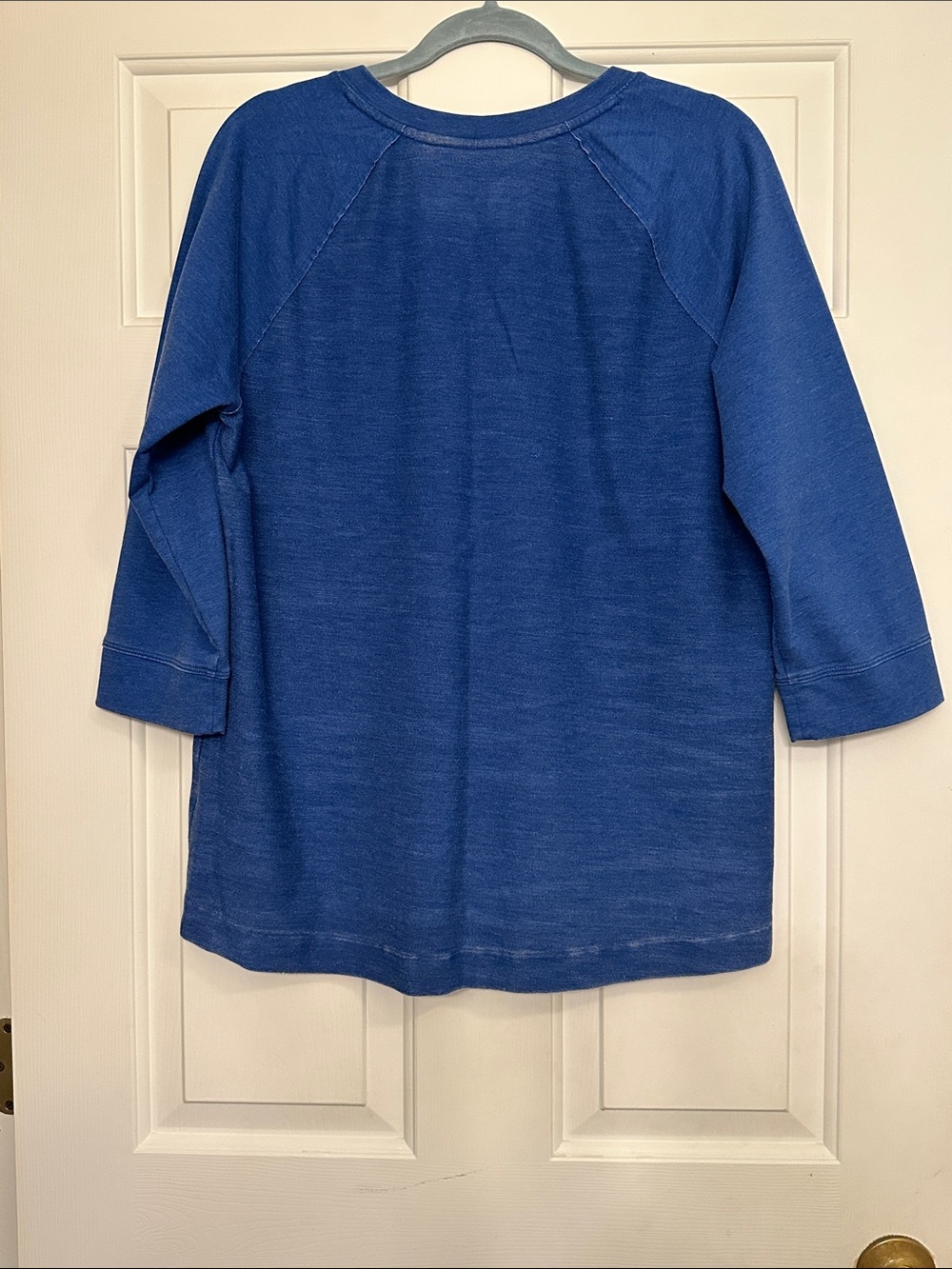 AnyBody Women's Blue V-Neck Pullover - Picture 3 of 4